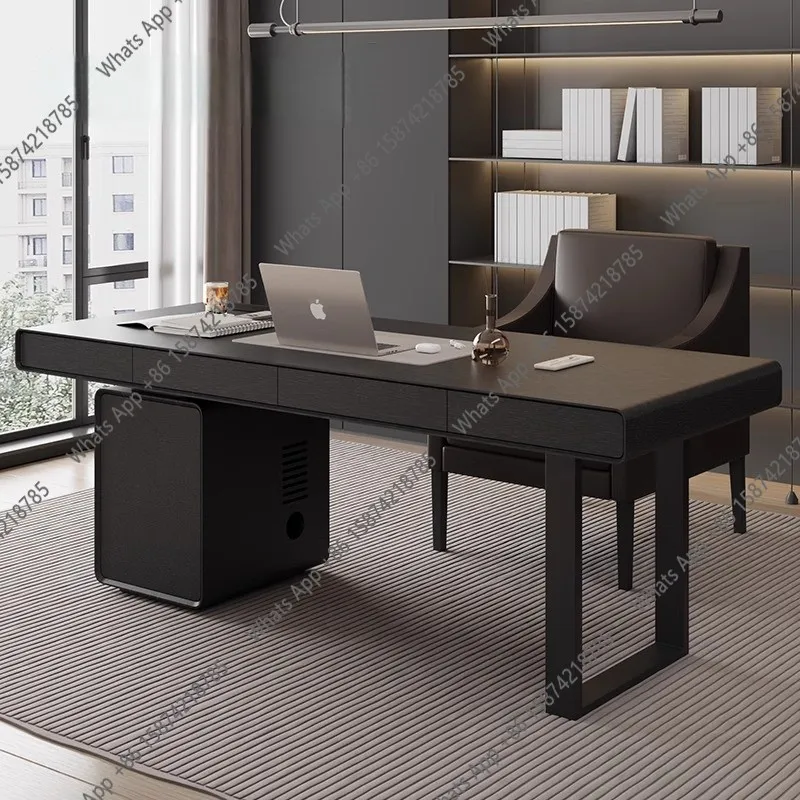 

Итальянский письменный стол из массива дерева для взрослых, для небольшой квартиры, гостиной, в стиле лёгкой роскоши, современный, со скрытым шкафчиком, для офиса, компьютерный стол.