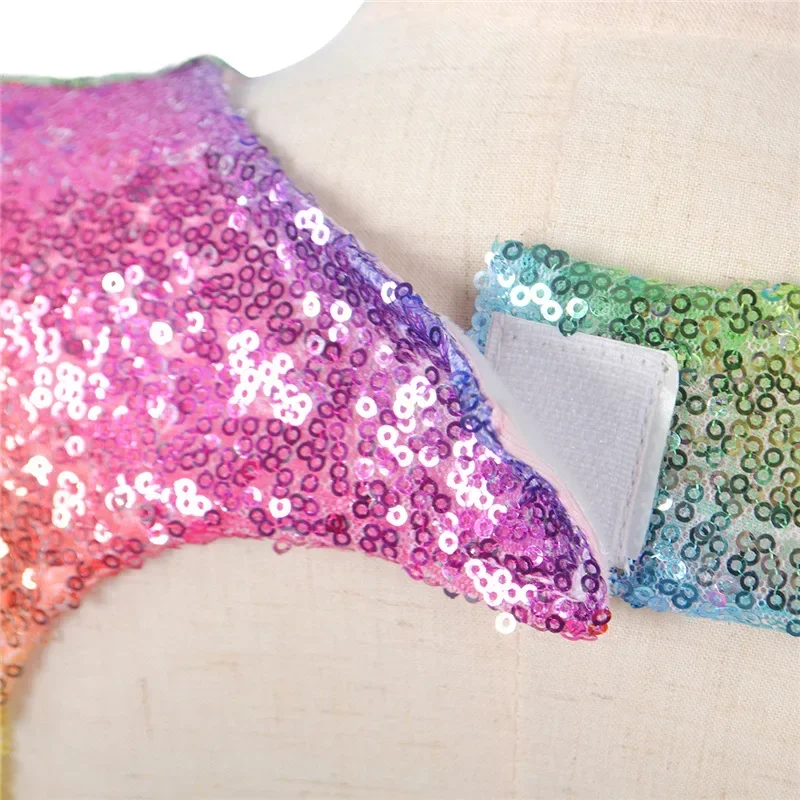 Cosplay Pastel Rainbow Sequins Dress Baby Girl Birthday Party Princess Costume Children Summer Tutu 2-10T Clothes MN12