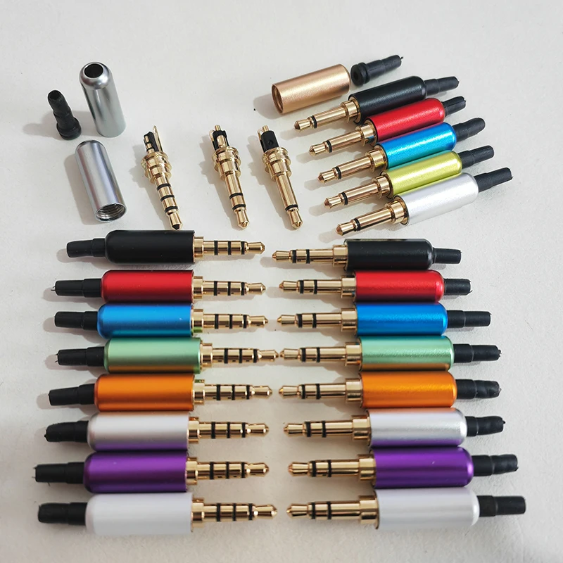 1 Stück 3,5mm Audio-Stecker 2/3/4 Pole Mikrofon Kopfhörer Audio-Adapter Stereo-Stecker Reparaturkabel Lötverbinder DIY Stecker – Detail 13