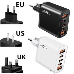 Bilashmart 140W USB C PD Charger Fast Charging Phone Charger Power Adapter iPhone Samsung Xiaomi OPPO Huawei EU/US/UK Plug Wall Charger
