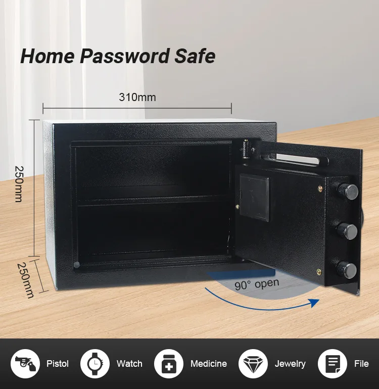 Electronic Password Safe 25cm Small Wall-accessible Safe Household Small