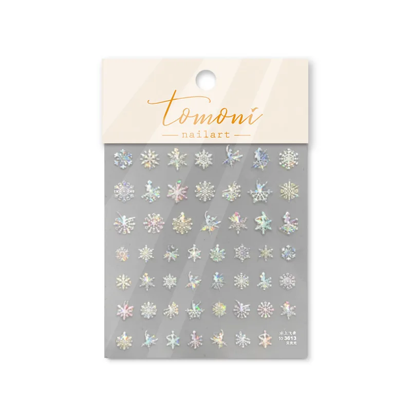 Romantic 5D Snowflake & Ballerina Girl Nail Stickers High Quality Embossing Adhesive Art Decals Manicure Accessories