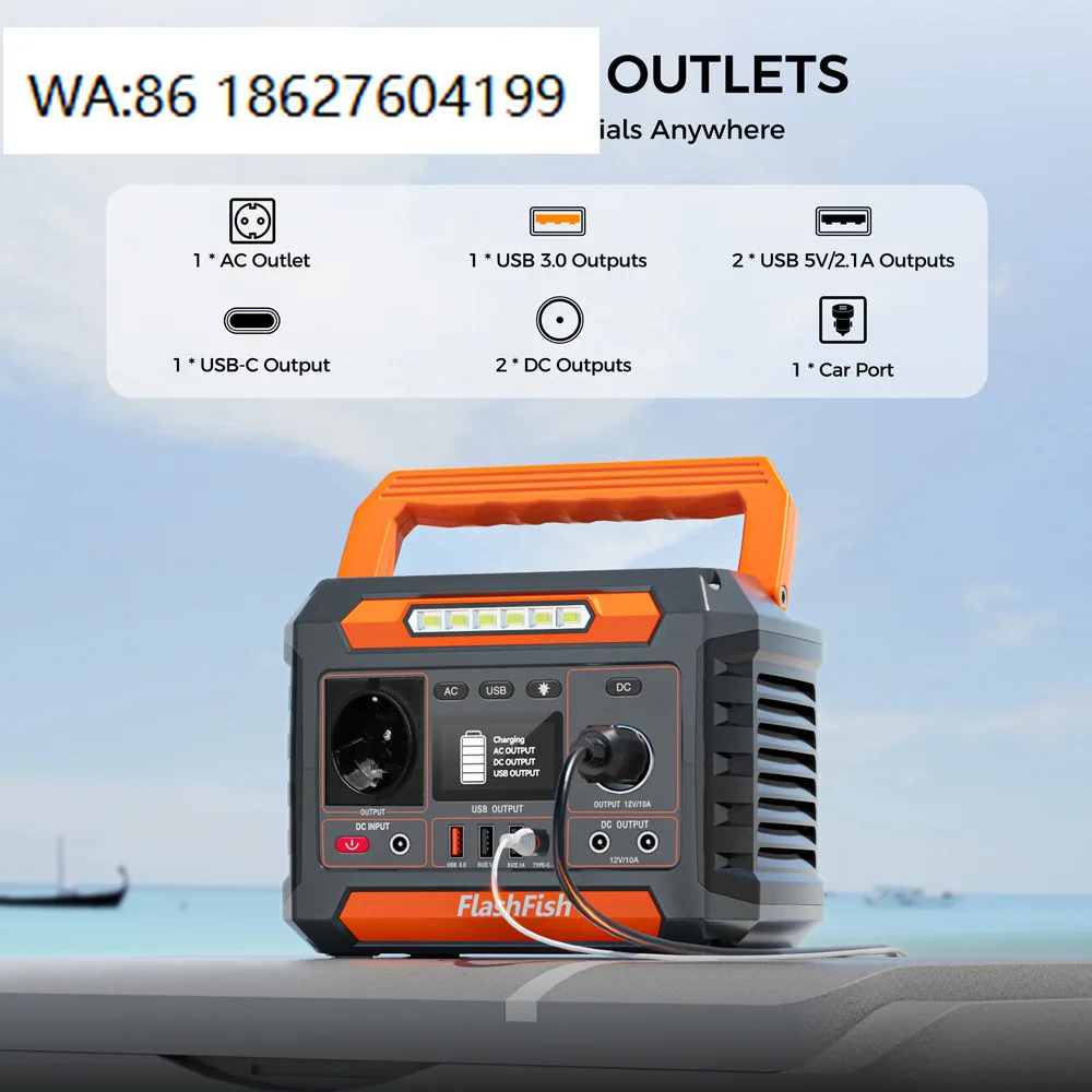 

1500W Pure Sine Wave Power Station, 2500Wh Large Capacity LiFePO4 Battery, 500W MPPT Waterproof Solar Generator