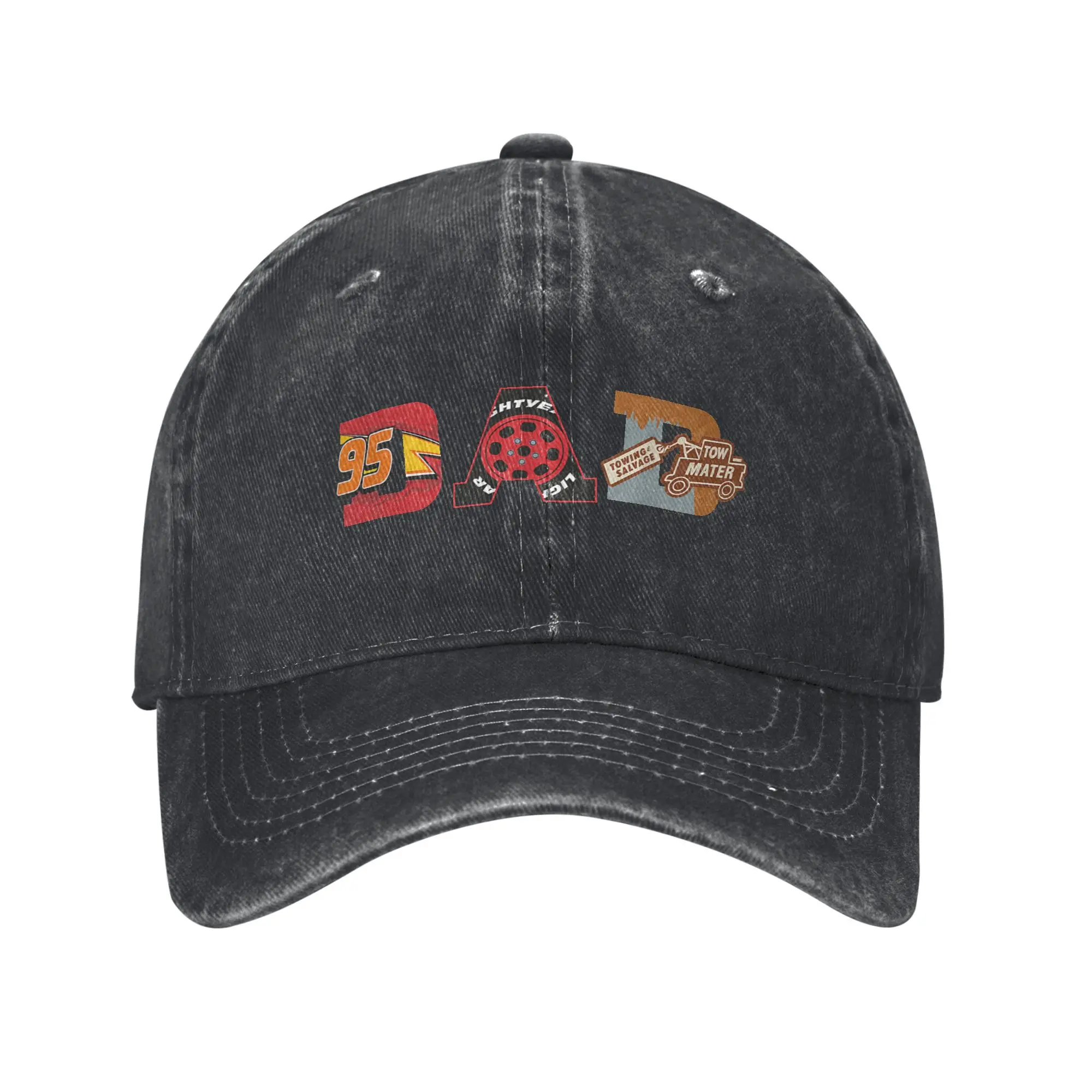

Cars Best Dad Father's Day 95 Baseball Cap Vintage Distressed Denim Birthday Snapback Cap Unisex Outdoor Unstructured Soft Hats