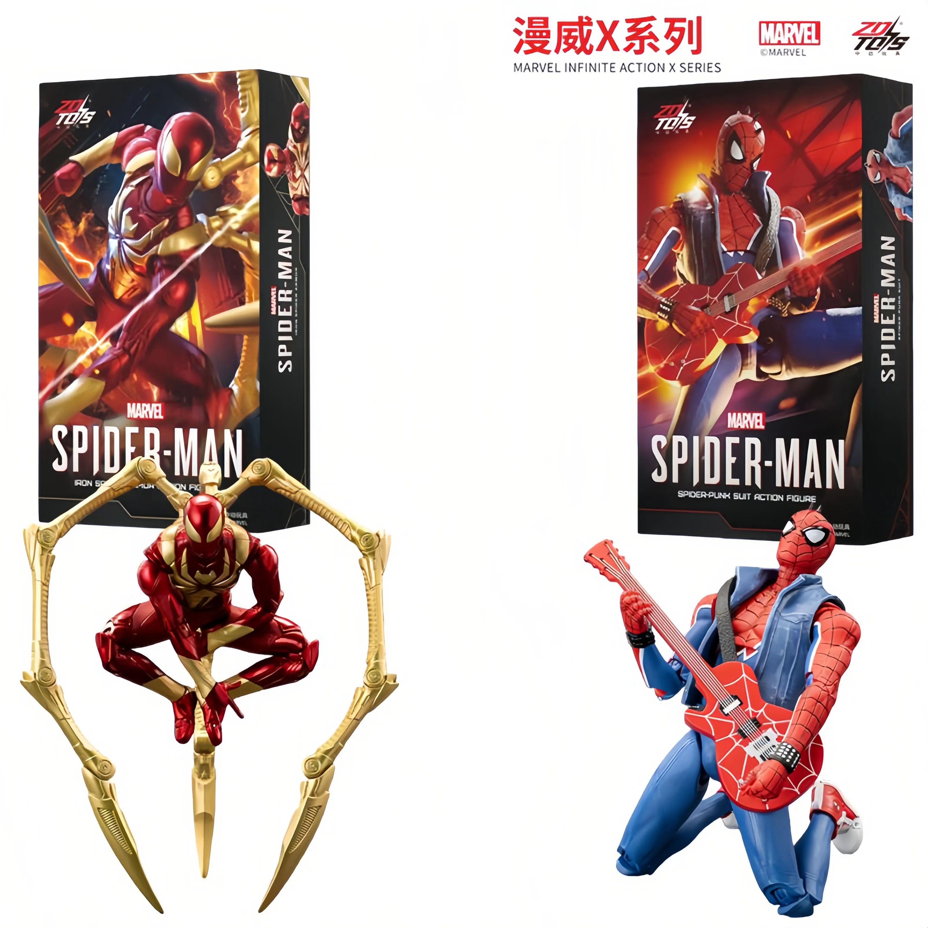 

Оригинальная коллекционная фигурка ZD Toys Spider-Man Multiverse 1/10, 18 см, Спайд-Панк, Железный Человек-паук, подарок для взрослых
