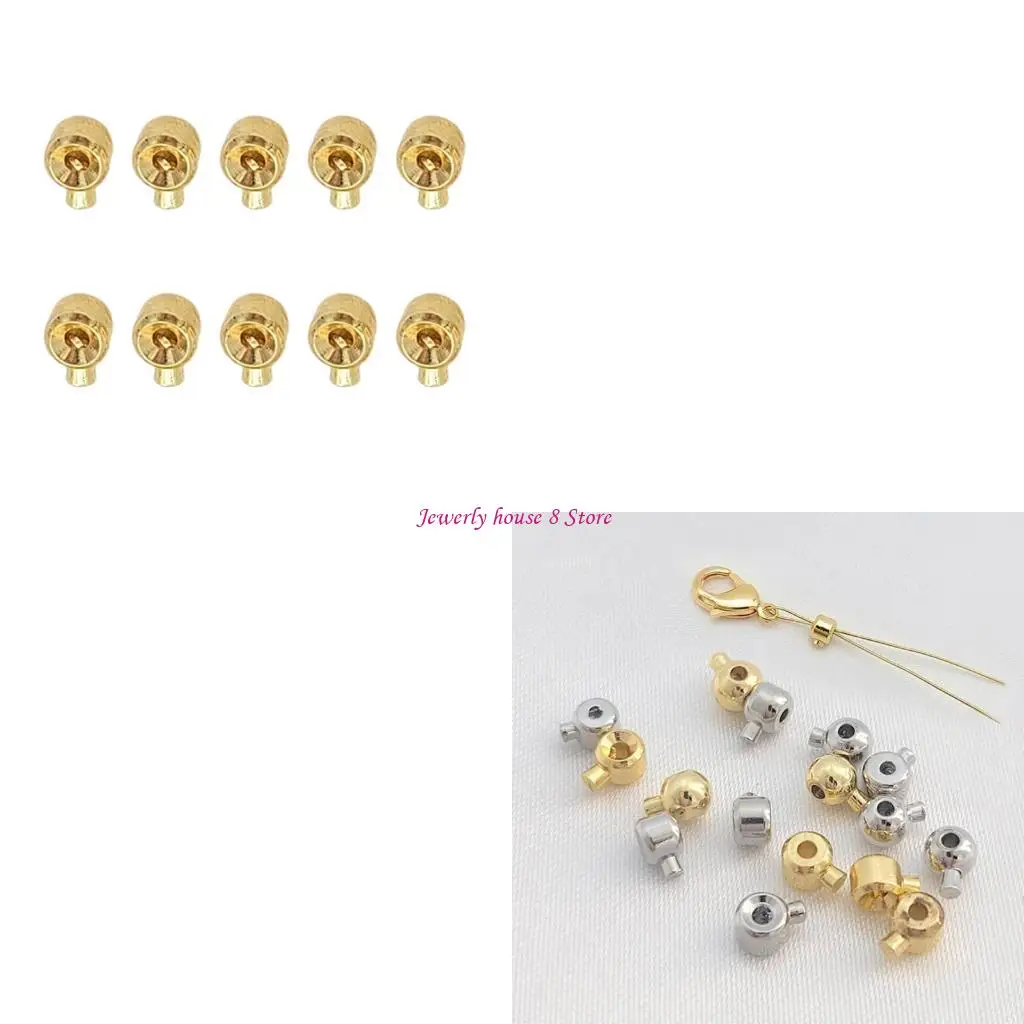 

Pack of 10 Alloy Stopper Beads Metal Spacer Beads Jewelry Making Accessories