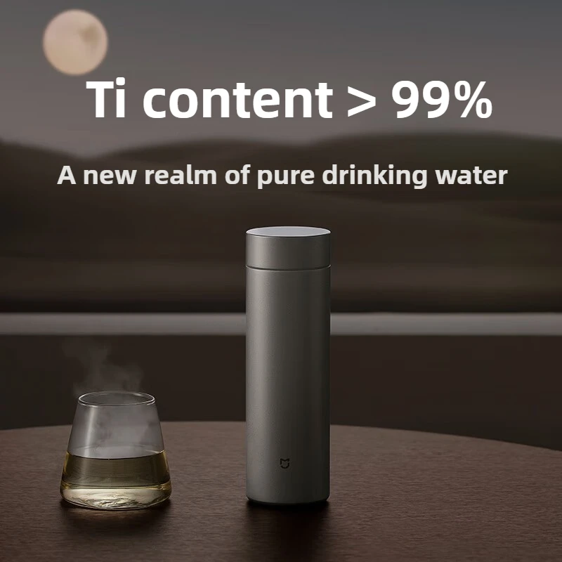 Xiaomi Mijia Thermos Cup Ti 2 TA1 Pure Titanium 480ML Capacity Material 6-hour Keep Warm Medical Material  Drink Thermos Cup