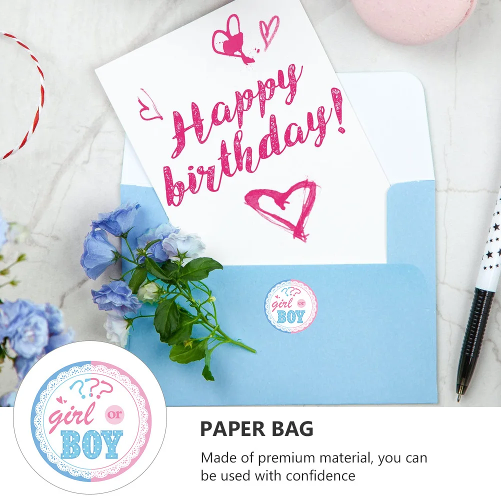 مجموعة ملصقات وحقائب تكشف عن الجنس، مواد سهلة الاستخدام على أكياس هدايا الحلوى، دش مثالي #2