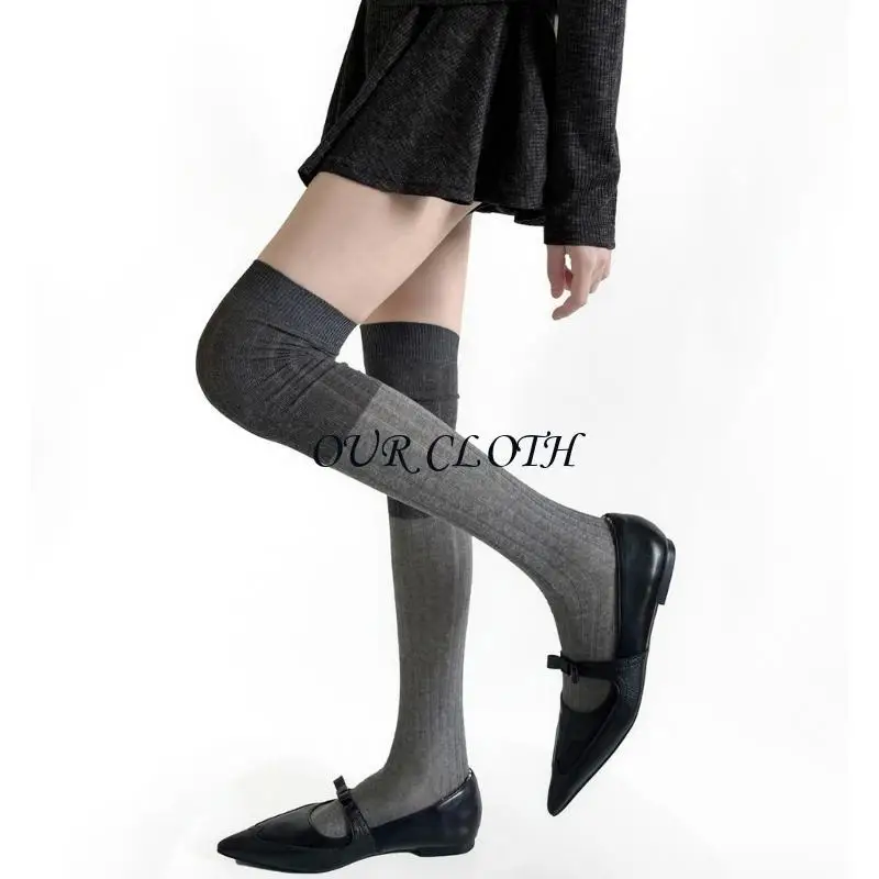 النساء مضلع فوق الجوارب الطويلة الحذاء الجوارب بلوك جوارب عالية أنبوب الحذاء جورب Y1AC #3