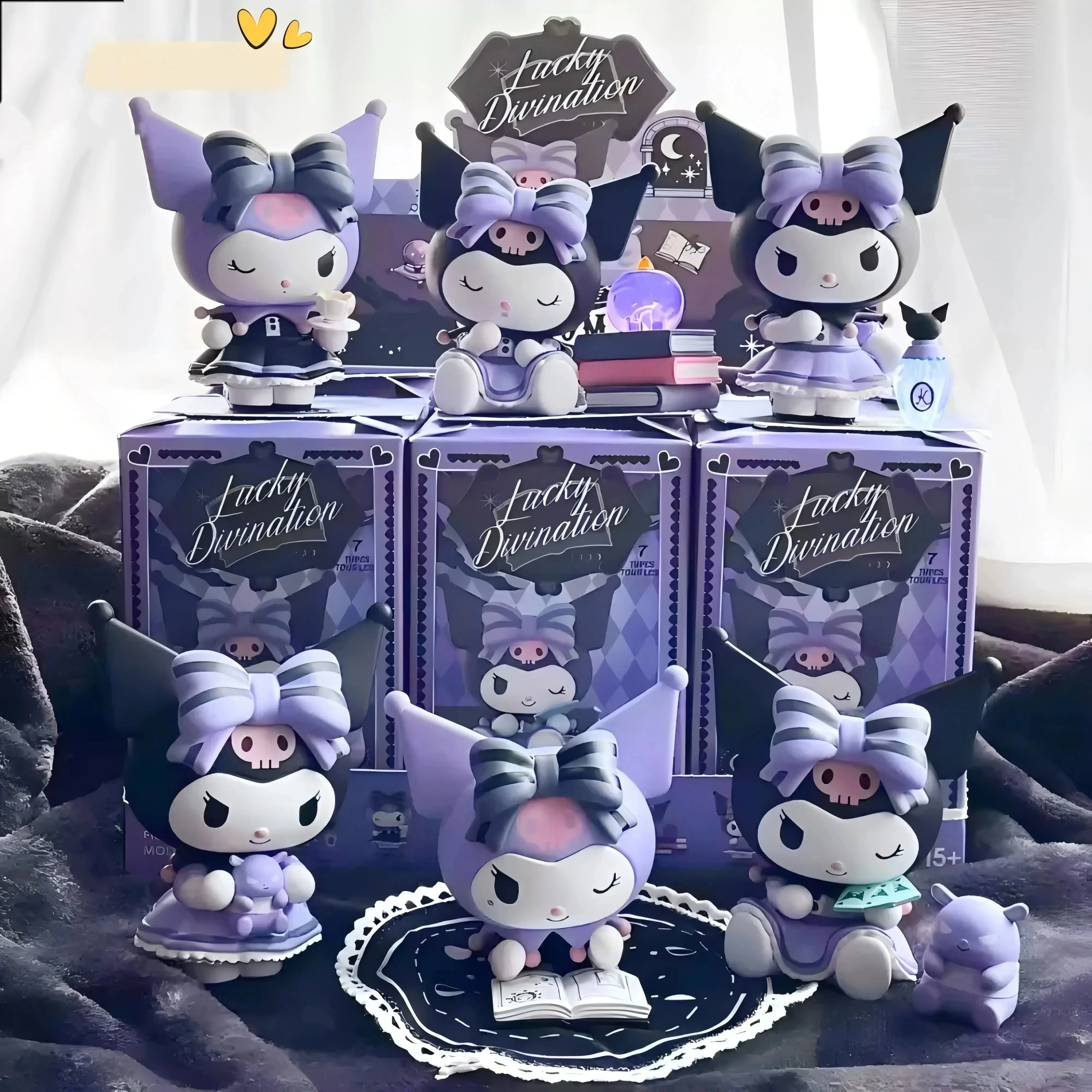 Sanrio Blind Box Cartoon Kuromi Doll Lucky Divination Anime Series Action Figure Model Doll Child Toy Desktop Decor Gifts