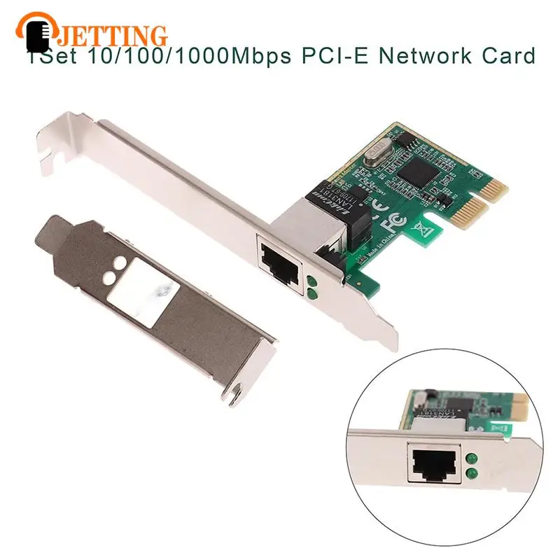 1Set 10/100/1000Mbps Gigabit Ethernet PCI Express PCI-E Network Card RJ45 LAN Adapter Converter Network Controller PCI-E to RJ45