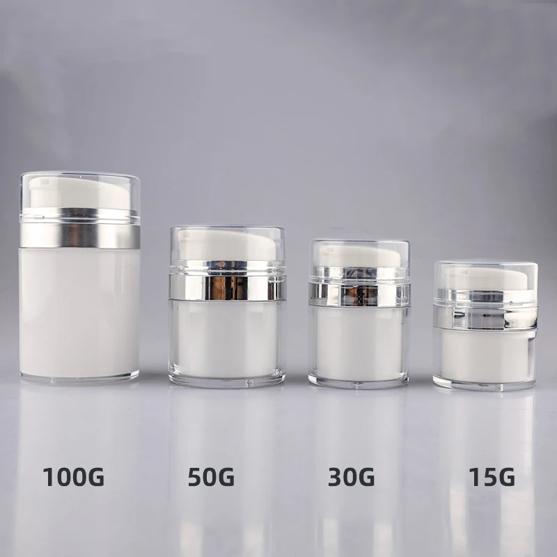 

15/30/50g Empty Airless Pump Jar Refillable Acrylic Cream Bottle Vacuum Bottle Portable Size Container Of Makeup Lotion Cosmetic