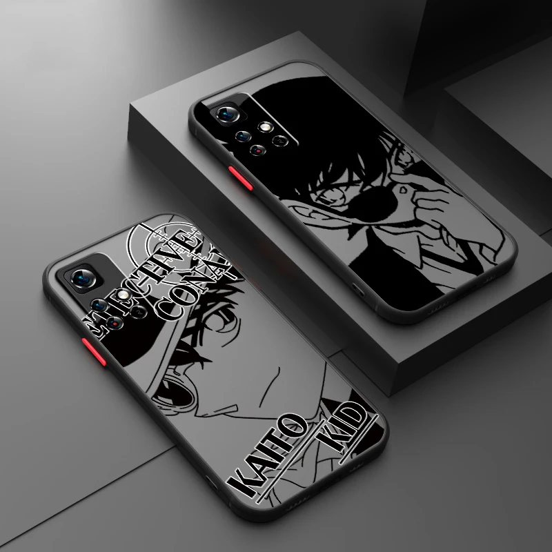 Anime D-Detective C-Conan Boy Frosted Translucent For Redmi 8 8A 9A 9C 9AT 9 9T 10X 10A 10C 10 11A 12C 12 13C 5G Funda