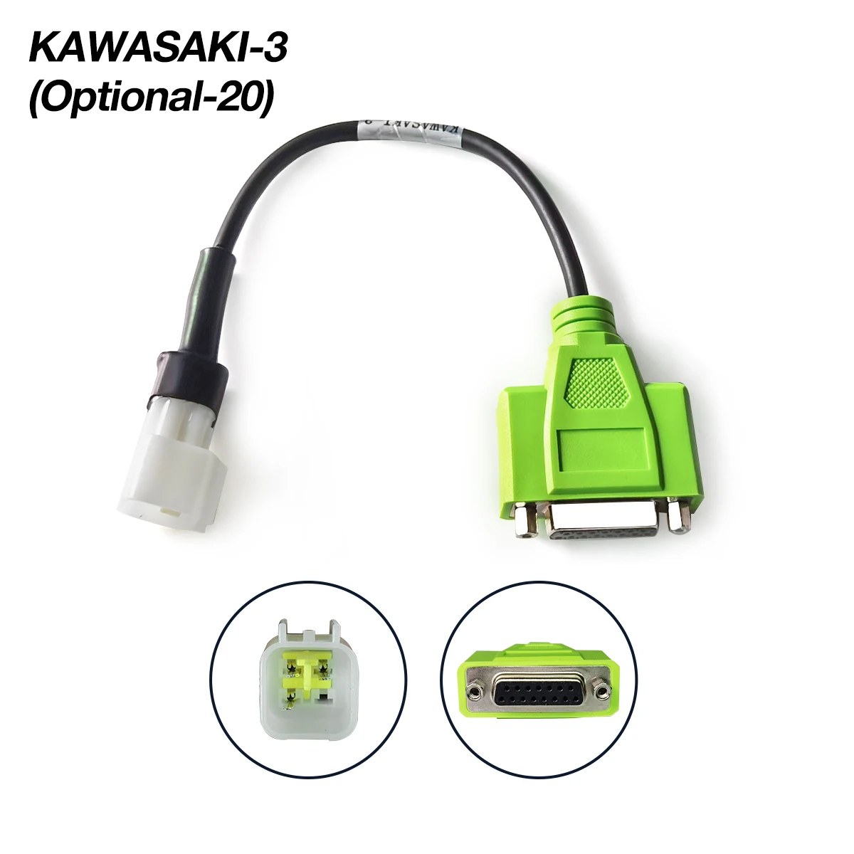 

MOTO-20 Motorcycle Diagnose Connection 4PIN to DB15PIN For KAWASAKI Diagnostic Cable For KAWASAKI-3 4PIN Adapter