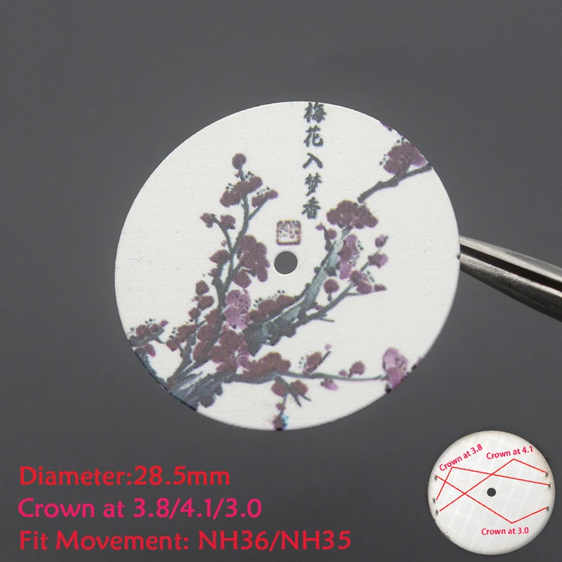 

28.5mm 3D UV Customized Watch Dial Fit SKX007 SKX009 Turtle Abalone Tuna Canne Dive Watch Japan NH35 NH36 7S26 7002 Movement