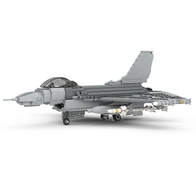 968PCS F-16 Fighting Falcon Light Fighter High-tech Military Weapon Aircraft Building Blocks Model Kid's Puzzle Bricks Toys Gift