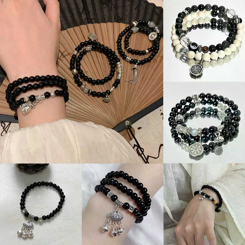 Chinese Style Mountain Ghost Spending Beaded Bracelet Female Light Luxury High Grade Sense Vintage Personality Hand Jewelry Gift