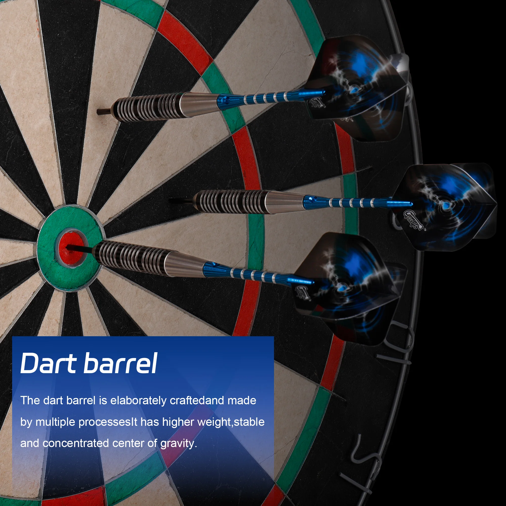 CyeeLife 28G 3 قطع من السهام ذات الأطراف الفولاذية مجموعات رحلة PET القياسية، سهام من الفولاذ المقاوم للصدأ مهاوي من الألومنيوم طرف فولاذي مع صندوق تخزين