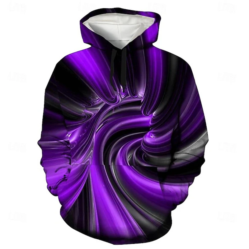 Men's Hoodie 3D All Print Colorful Swirl Pattern Hoodie Unisex Sportswear Fashion Casual Hoodie Men's Personality Y2k Clothing