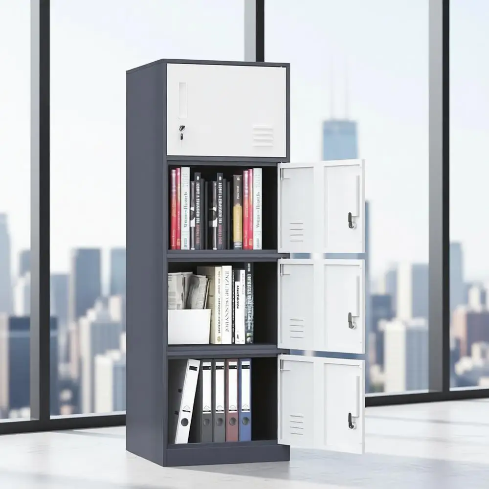 

4-дверные высокие шкафчики для хранения сотрудников для офиса, школы, дома и спортзала