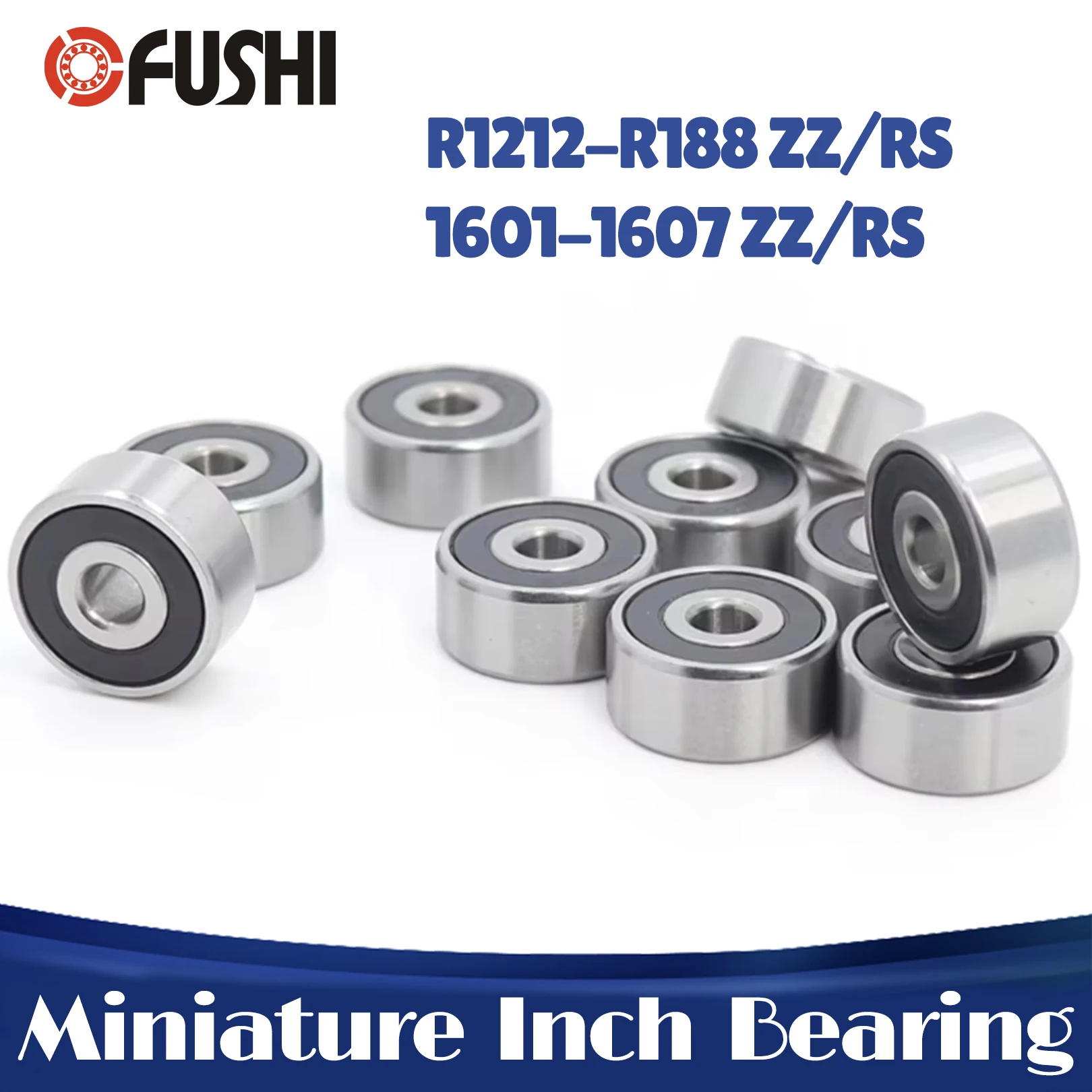 10PCS Inch Bearing  R1212 R133ZZ R144ZZ R155ZZ R156ZZ R166ZZ R168ZZ R188 1601 1602 ZZ RS Miniature Ball Bearings RC Model Parts