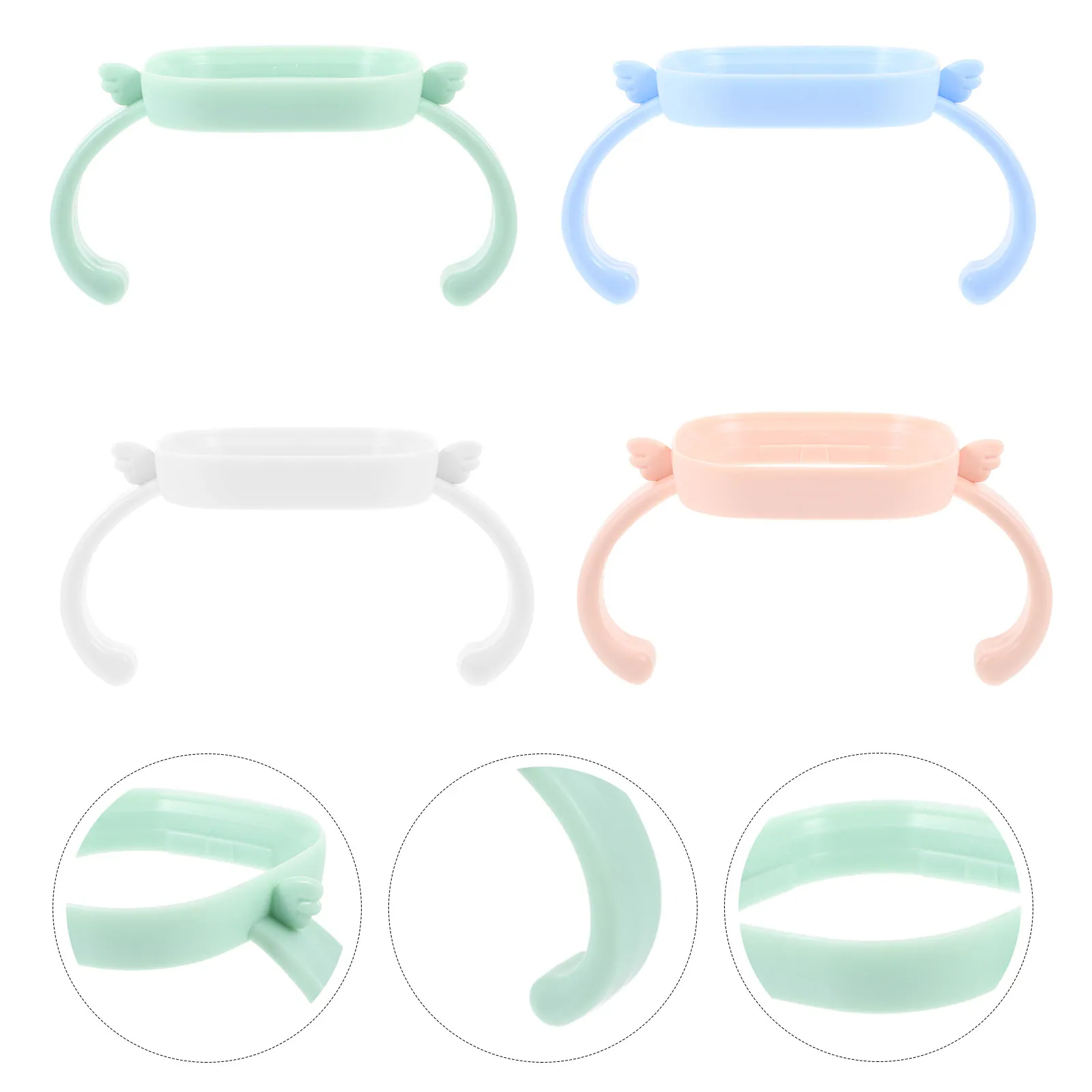 

4Pcs Baby Bottle Handle Stable Plastic Grip Replacement Infant Feeder Bottle Holder Easy Use Feeding Accessories Nursery