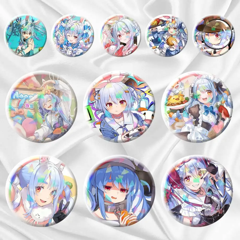

Usada Pekora Hololive VTuber Anime Girl 75mm 44mm 25mm Accessories Toys Badge Brooch Backpack Hat Pins