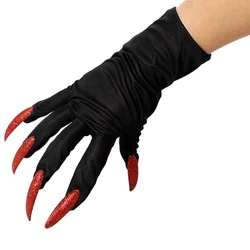 Guantes largos para uñas fantasma garra Halloween fantasma guantes con uñas