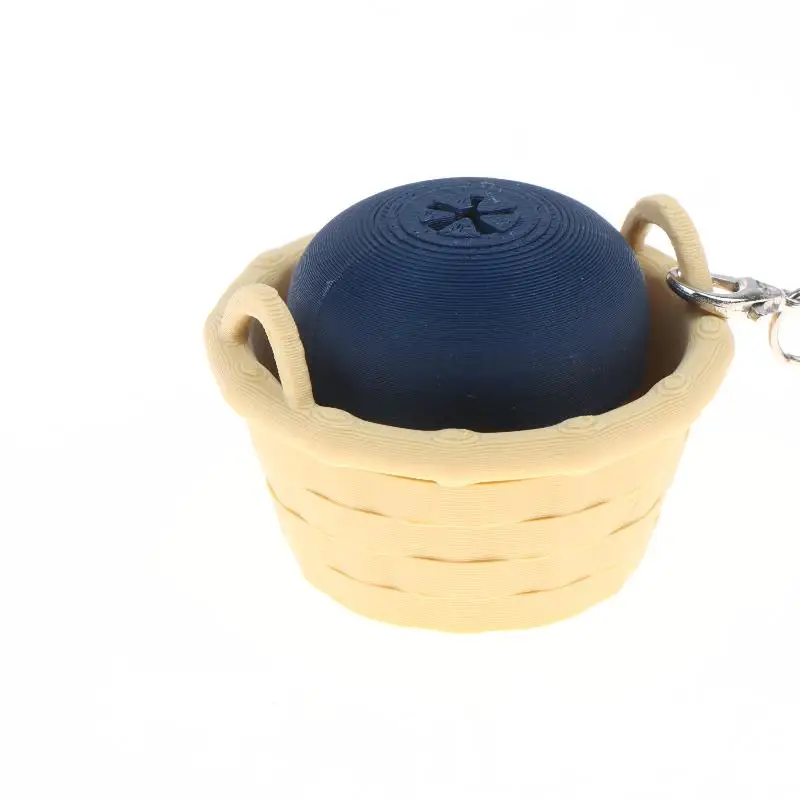 Mini-Klicker-Schlüsselanhänger, Fingerspitzenknopf, Cartoon-Simulations-Frucht-Schlüsselanhänger, niedliches Rucksackornament, Rucksackzubehör – Detail 2