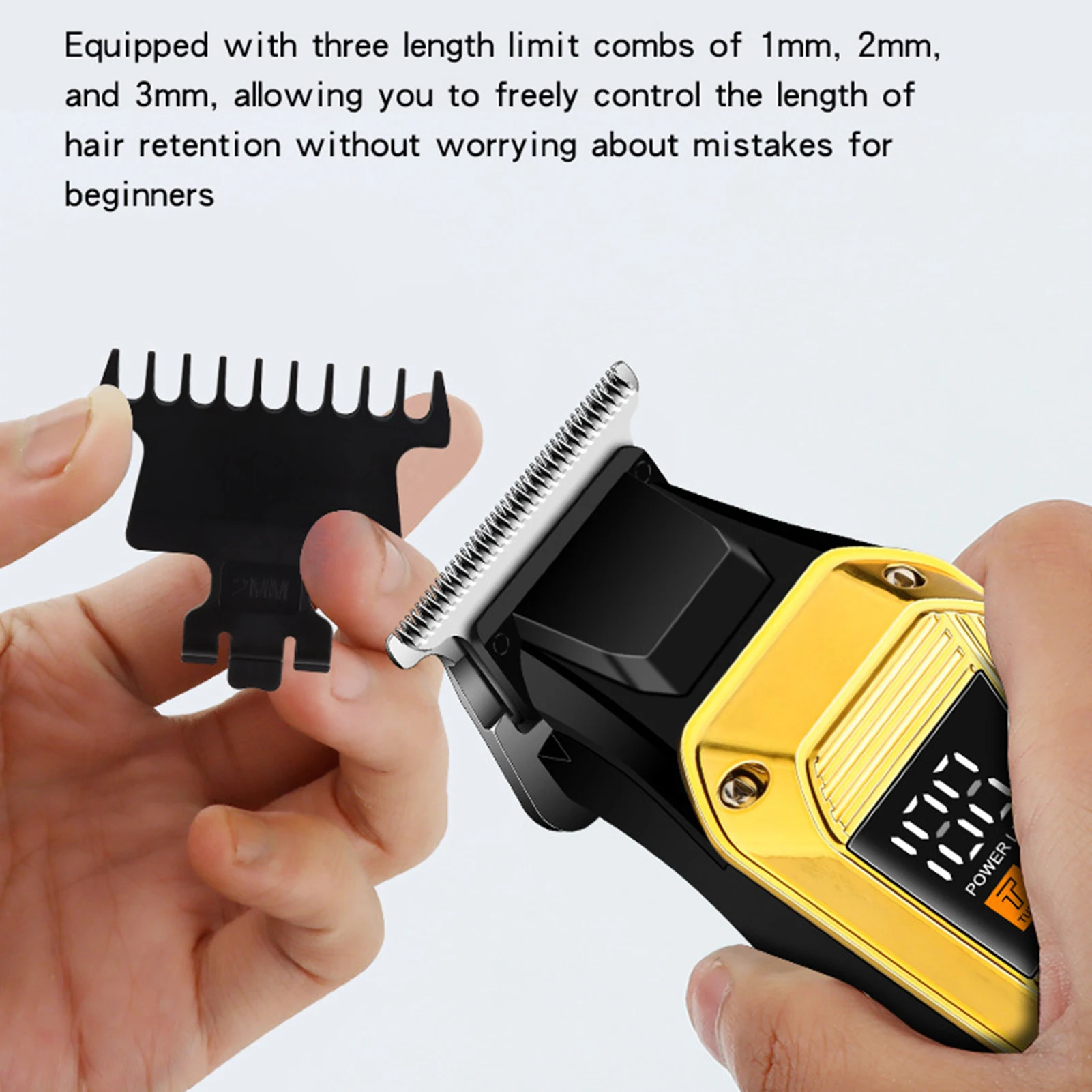 Novo conjunto de máquina de cortar cabelo hiena profissional aparador de cabelo elétrico para homens barbeiro salão cabeleireiro máquina de corte kit cortador de cabelo