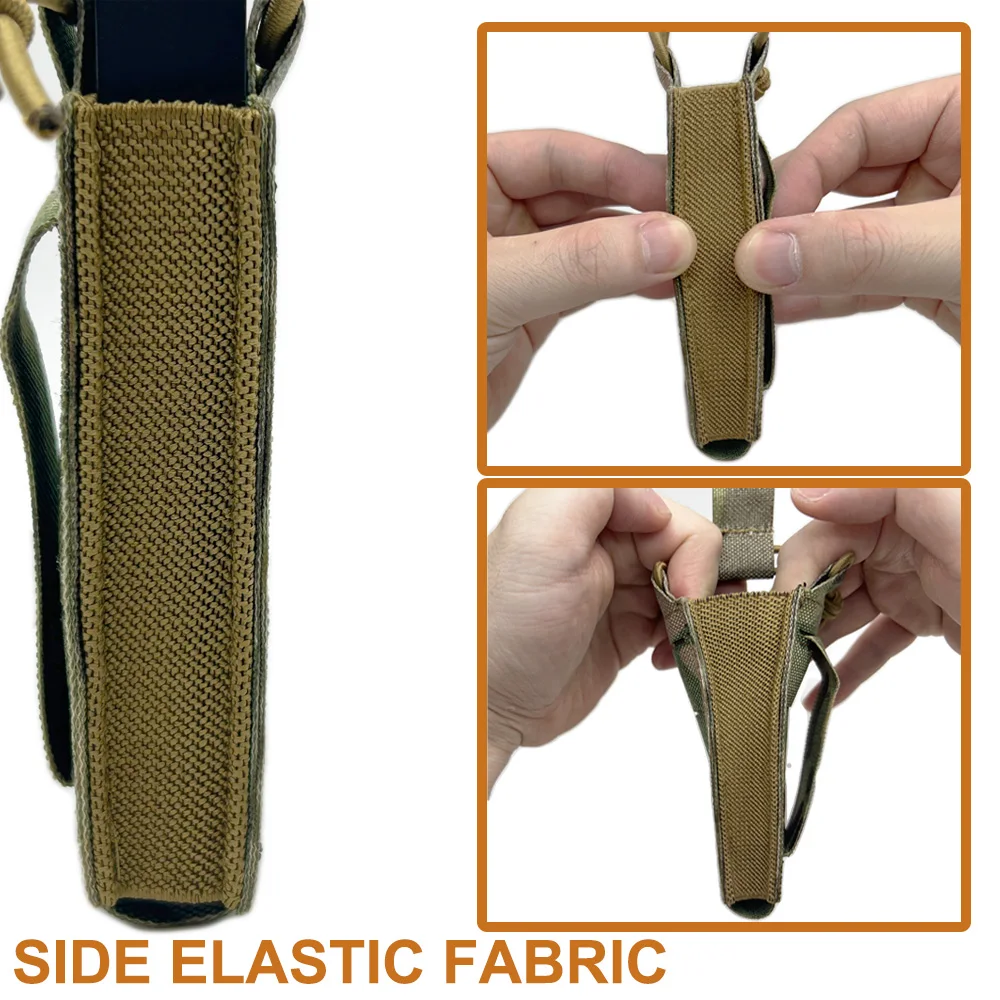 Tactical Pistol Magazine Pouch 9mm Extended Single Mag Pouch Molle Tool Flashlight Torch Holder Hunting Airsoft Accessories view 2