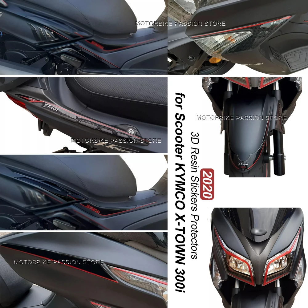 Motorcycle Fairing Sticker 300i For Scooter Kymco X Town xtown 300i 300 2020 Waterproof Anti-scratch Protection Stickers Kit