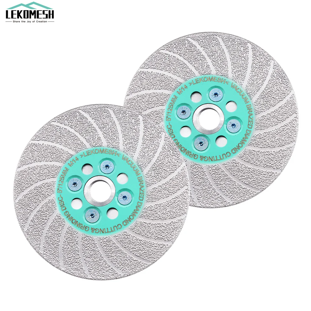 Imagem -02 - Lekomesh-diamond Saw Blade Disco de Moagem de Corte de Concreto 125 mm M14 Granito Telha de Mármore 1pc