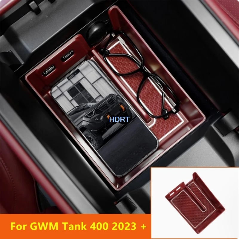 

For GWM Tank 400 2023 + Car Styling Central Control Armrest Storage Box Cover Protector Decoration Accessories Interior Sticker