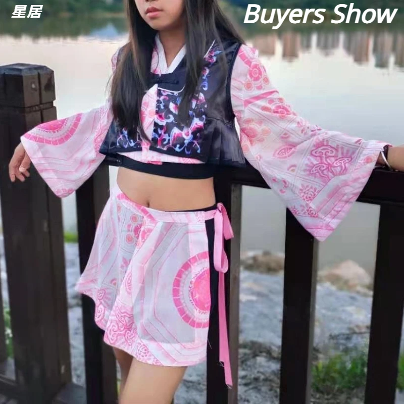 Kpop Korean Singers Jazz Dance Women Pink Concert Outfits Jazz Dancewear Festival Stage Costume Nightclub Hot Girl Rave Clothing