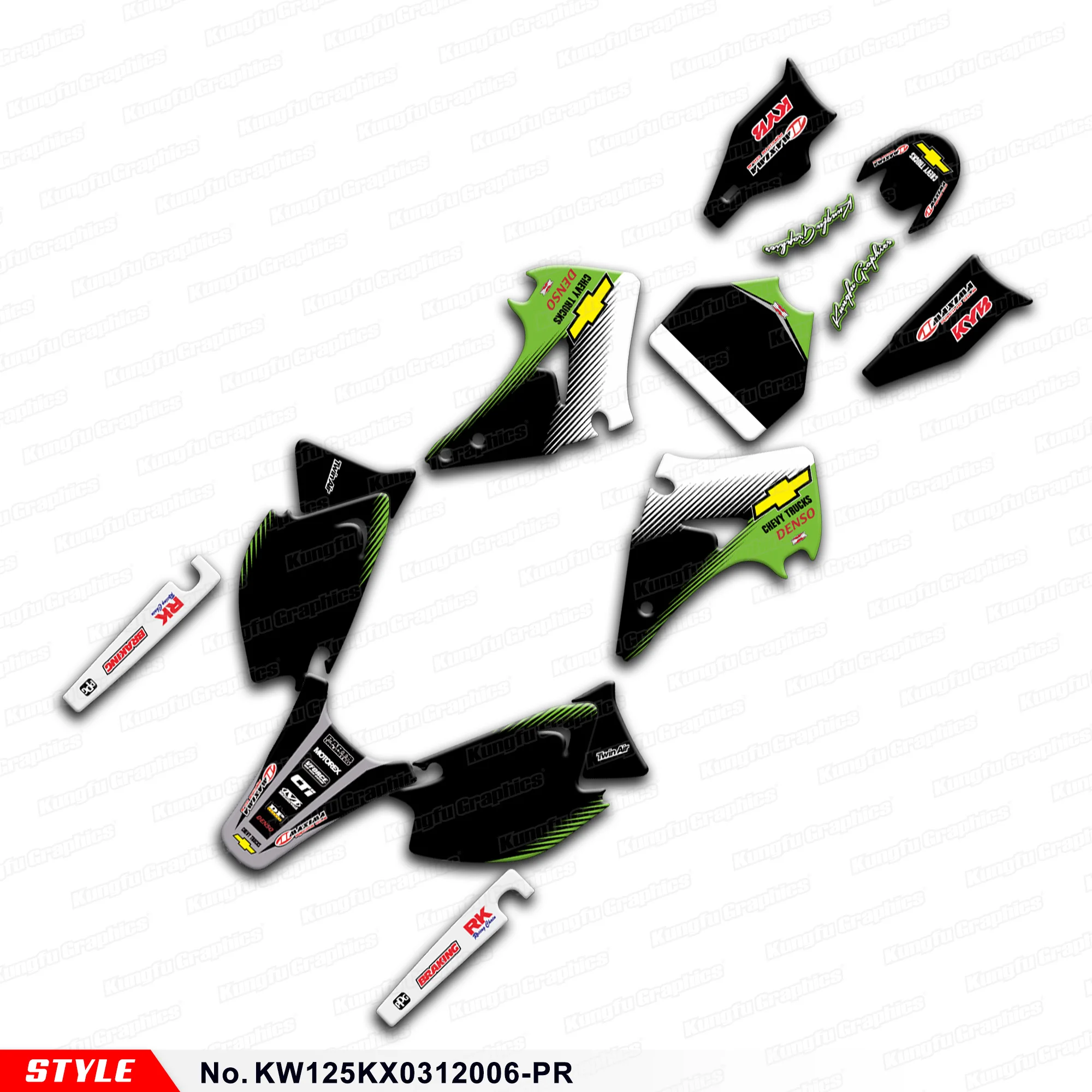 

Графическая клейкая наклейка JY RACING для Kawasaki KX125 KX250 KX 125 KX 250 2003 2004 05 06 07 08 09 10 11 12, KW125KX0312006-PR