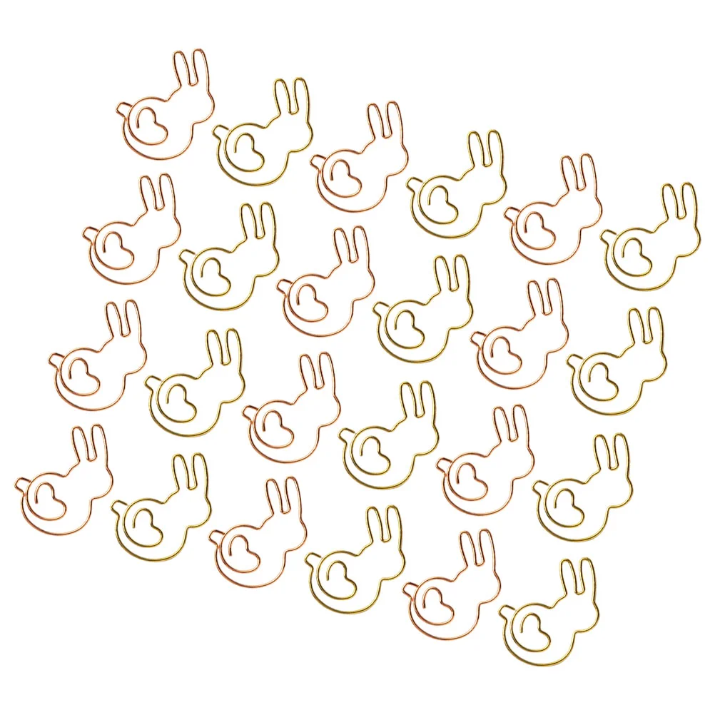 

30 Pcs Cute Bunny Paper Clips Rabbit Paperclip Multi-use Paperclips Girl Student
