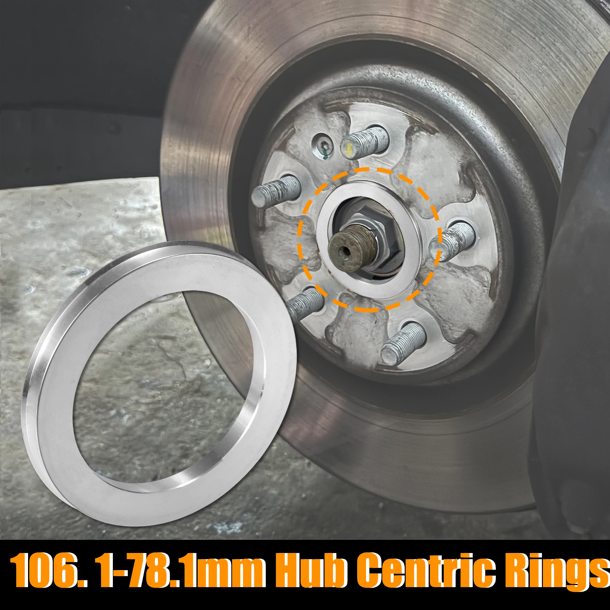 UXCELL 4 Stück OD 100,1mm 106,1mm 108mm 110mm zu ID 67,1mm 93,1mm 100mm Auto-Radnabenzentrierringe Radbohrung-Zentrieradapter – Detail 1