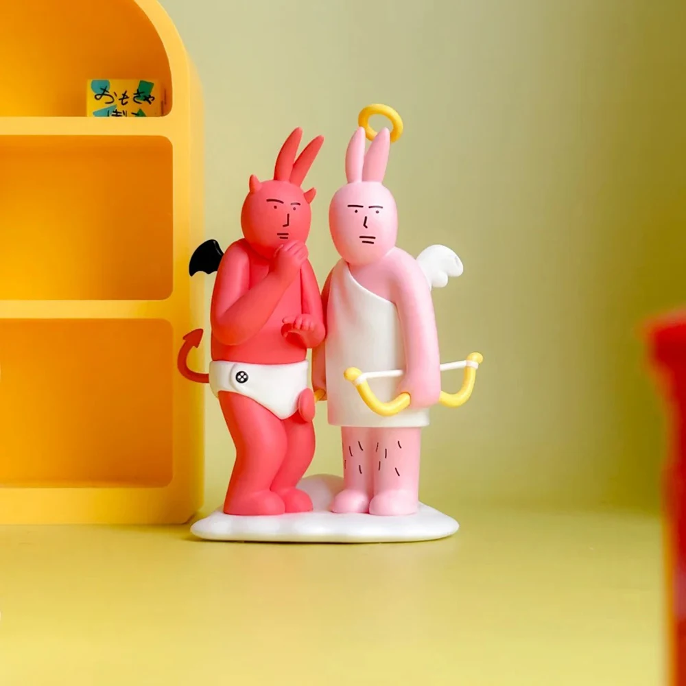 الوردي أرنب صندوق أعمى دمية مضحك يدوية الصنع ميمي الحلي مجردة أرنب العصرية العصرية صندوق أعمى اللعب سلسلة المزاج الجميل