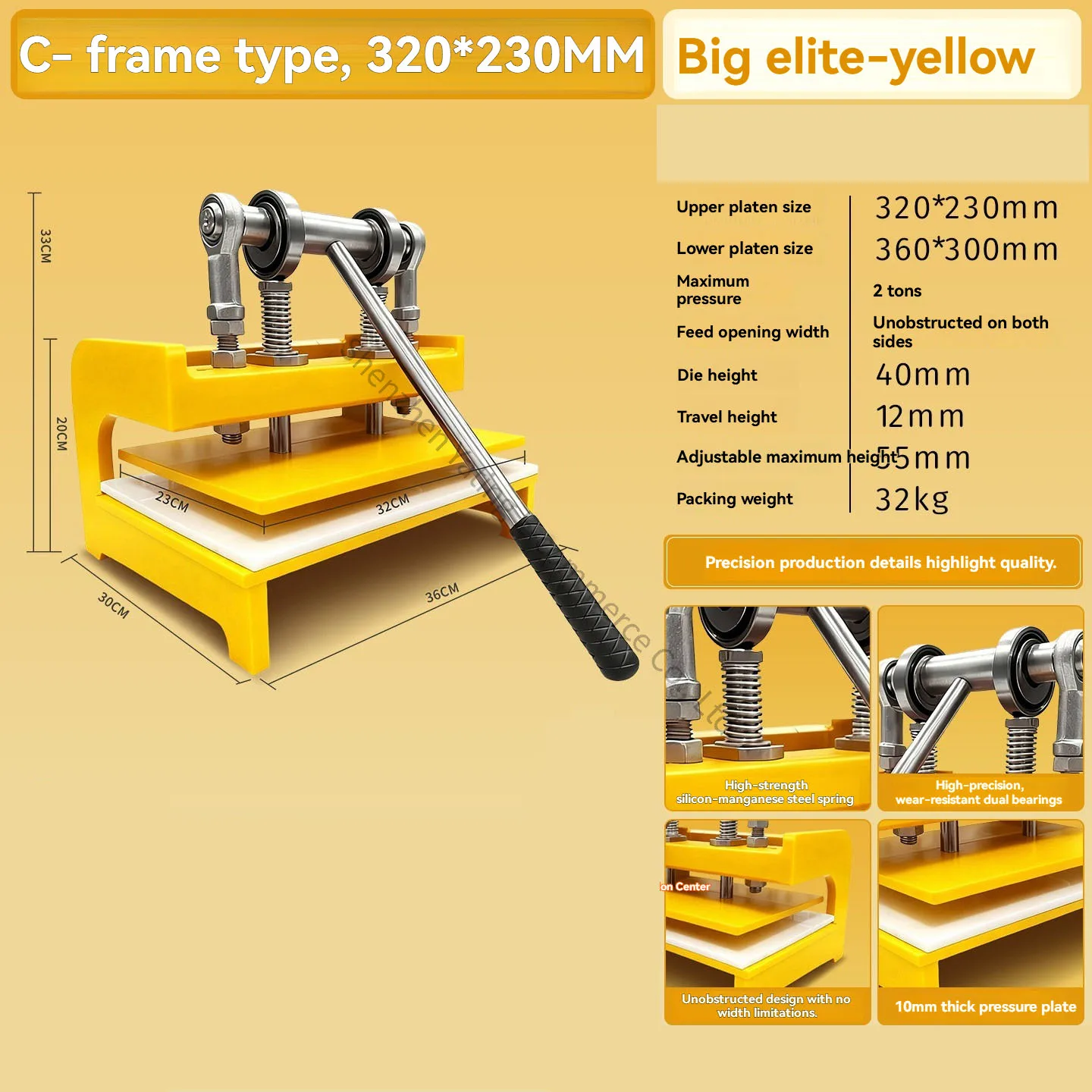 320x230 Manual Die-cutting Machine, Knife Die Punching Machine, Leather Cutting Machine Stamping Die-cutting Machine