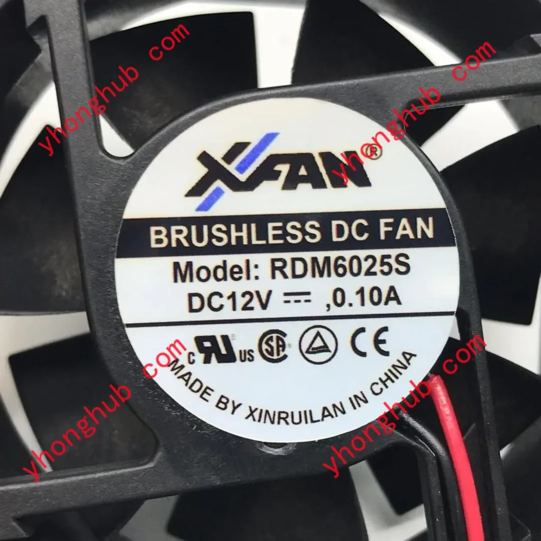 XFAN RDM6025S DC 12V 0.10A 60x60x25mm مروحة تبريد الخادم