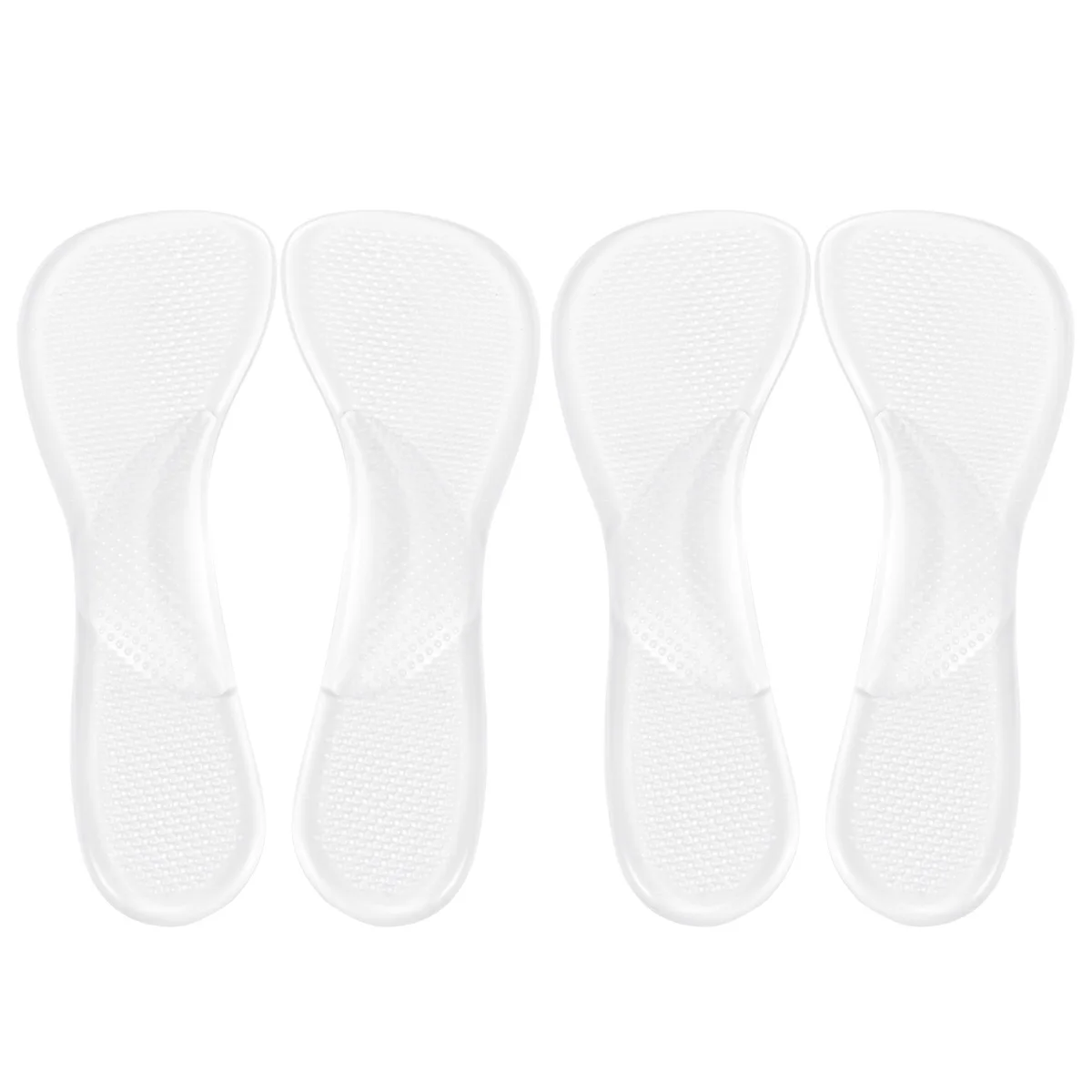 2Pairs النعال سيليكون للكعب العالي جل امتصاص النعال تنفس قوس دعم مريحة التشذيب تصميم ملابس يومية طويلة