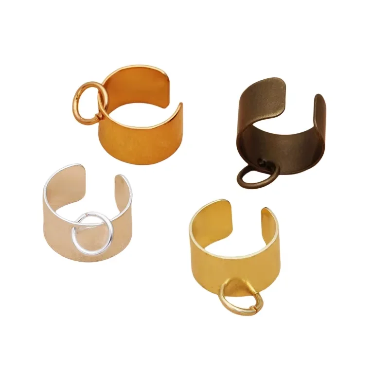 

BoYuTe (100 Pieces/Lot) 10*6MM Metal Brass Ear Cuff Earrings Jewelry Ear Cuff with Loops Wholesale