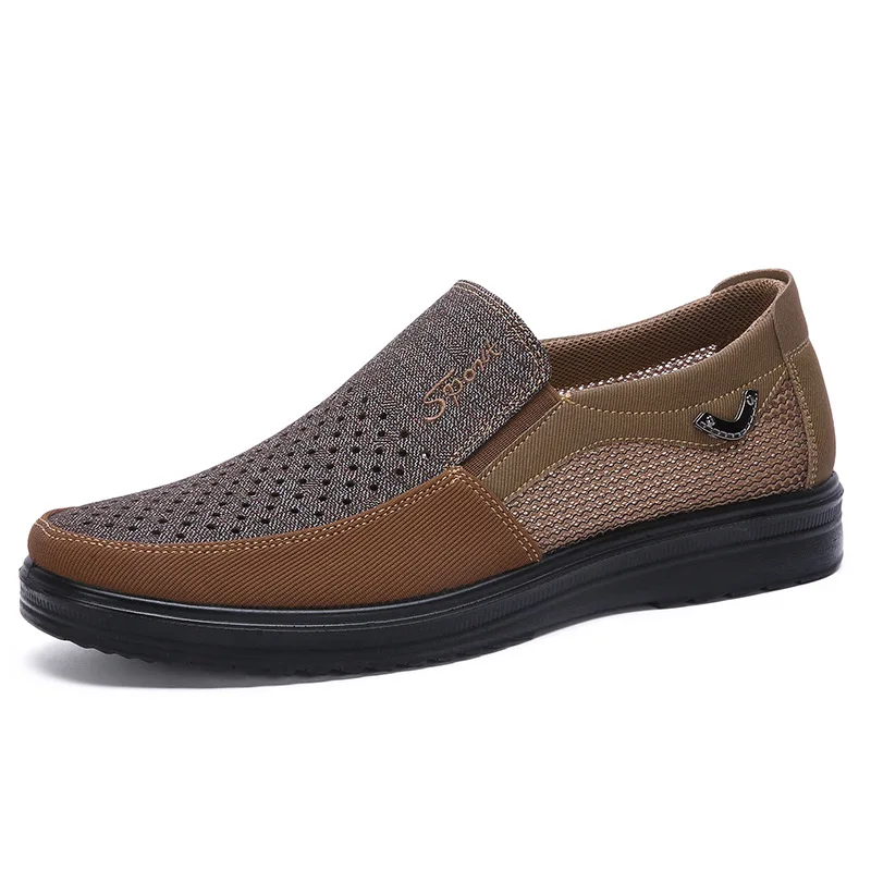 Zapatos informales cómodos para hombre, zapatillas ligeras antideslizantes de malla transpirable, 38-48 talla grande, novedad de verano