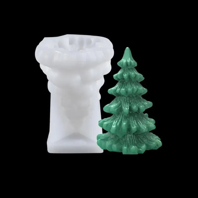 3D Santa Tree Silicone Mold for Christmas Making Resin Molds Handmade Mould Cake Chocolate Decor 11UA