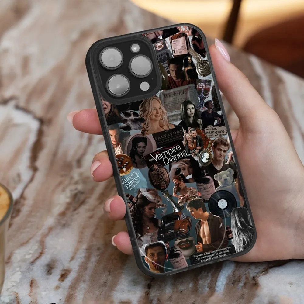 Vampire TV D-Diaries Phone Case For iPhone 16,15,14,13,12,11,Plus,Pro,Max,Mini Soft Magesafe Magnetic Wireless Charge