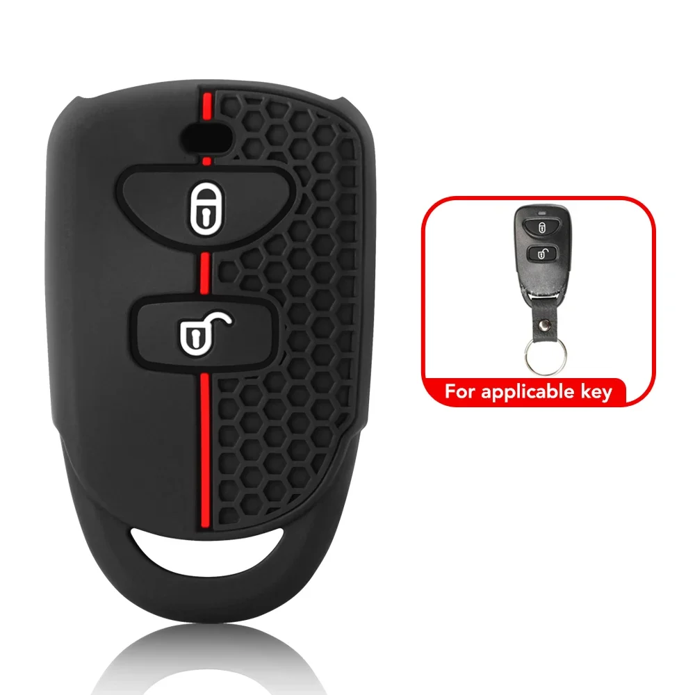 Silicone Car Key Case Cover For Hyundai Kia Elantra Sonata Accent Tucson Sonata Santa FE Carens 2007-2011
