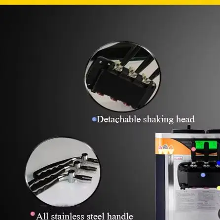 Commercial High Efficiency Soft Serve Ice Cream Maker Frozen Yogurt Dispensing Machine Premium Dessert Making Equipment