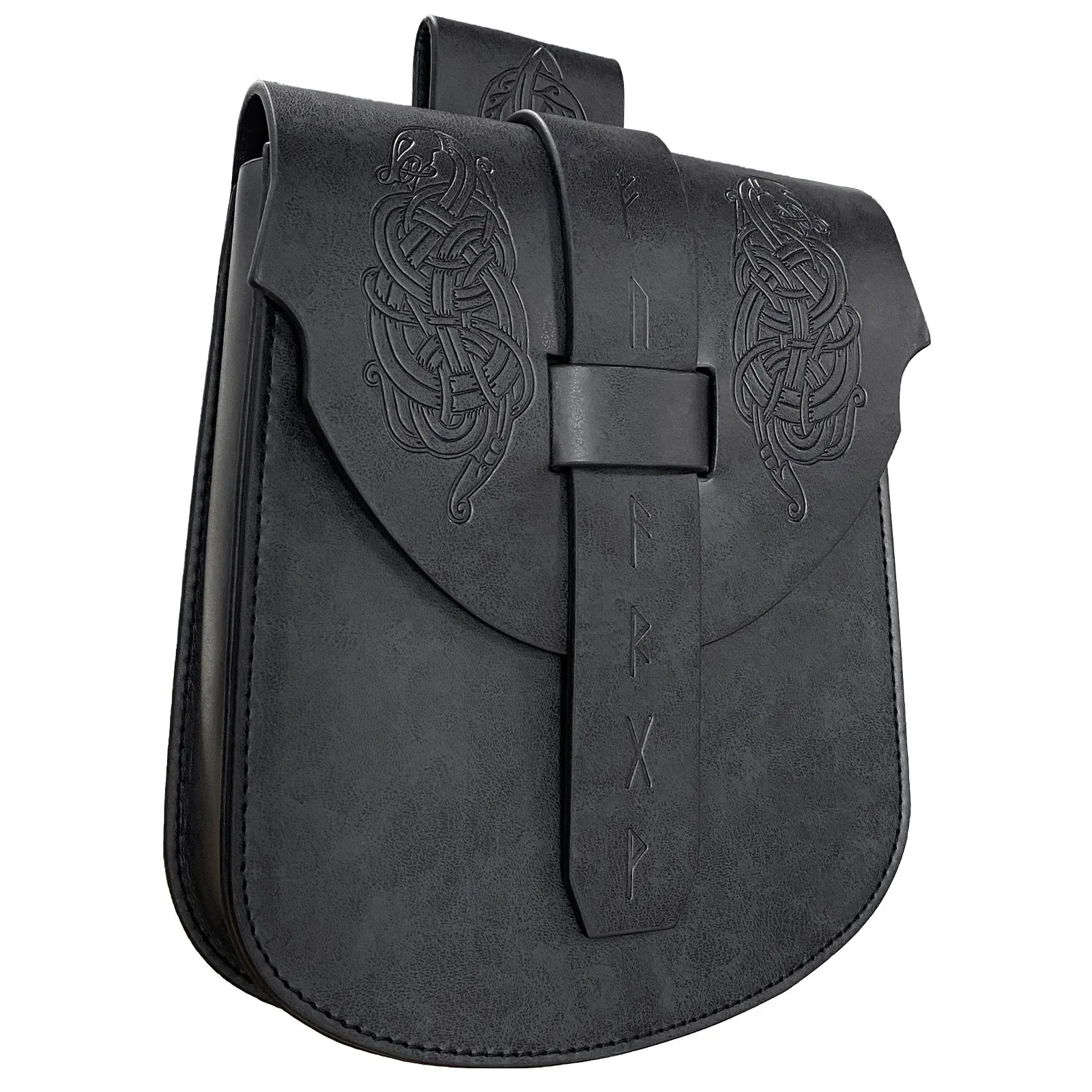 

Viking Embossed Belt Pouch, Retro Portable Belt Bag, Medieval Costume Accessories For Adult
