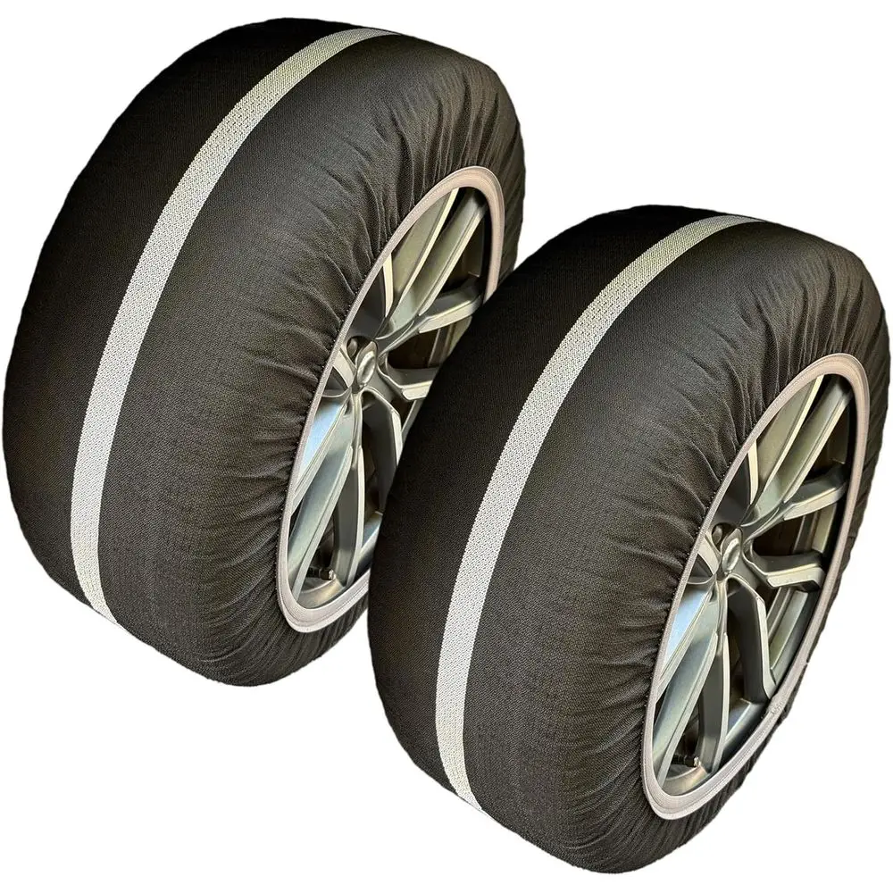 

Носки для автомобилей, внедорожников и пикапов — многоразовая ткань, альтернатива для цепей для снега и льда — простая установка, низкий клиренс, совместимость